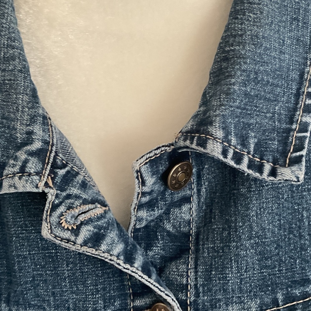 Live a Little Dark Blue Jean Jacket - Picture 2 of 4